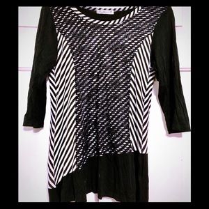 Black & White Cactus Womens Top